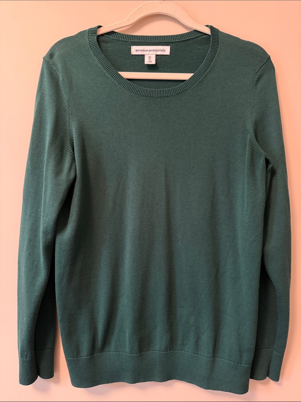 Amazon Essentials women’s Green Crewneck Sweater